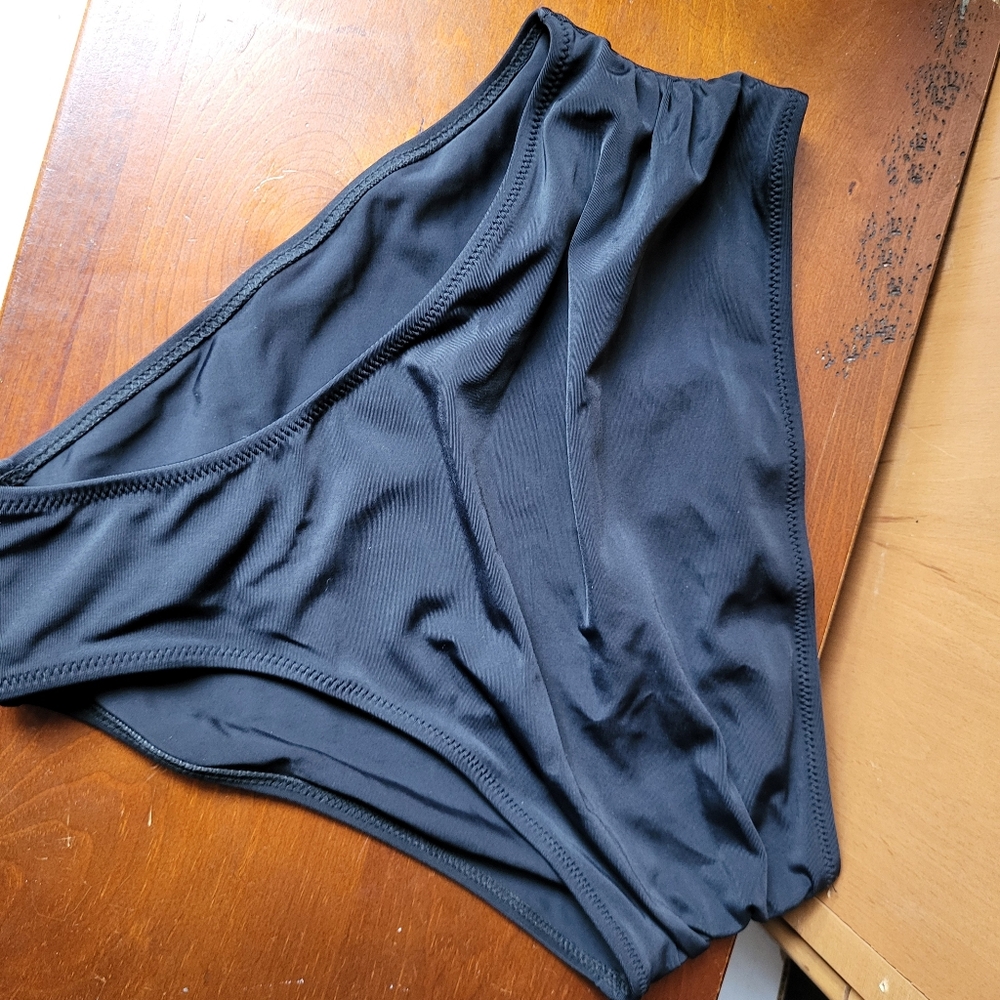 2/$30 NEW Black Swimsuit Bottoms Classic High-Cut Design